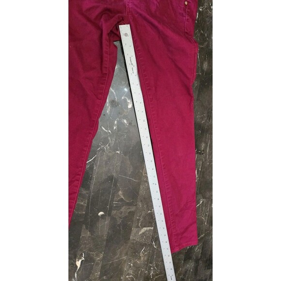 Refuge Hi - Waist Super Skinny Jeggings Pants Womens Size 4 Maroon Burgandy Red - Picture 12 of 13
